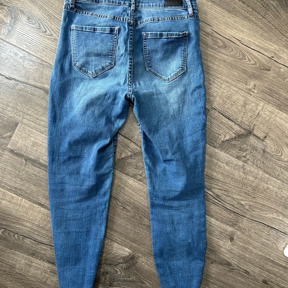Blue Denim Distressed Jeans - Picture 2 of 2